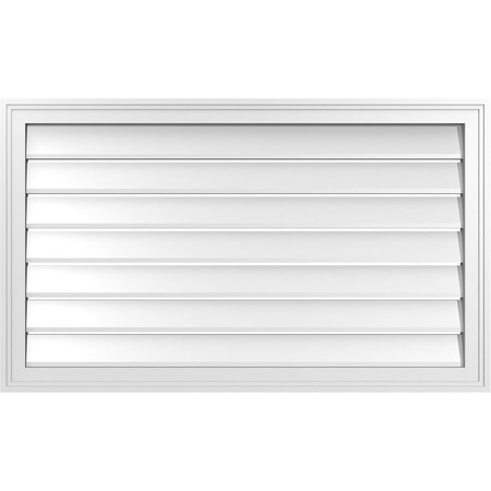 Ekena Millwork Vertical Surface Mount PVC Gable Vent: Functional, w/ 2"W x 1-1/2"P Brickmould Frame, 40"W x 24"H GVPVE40X2402SF